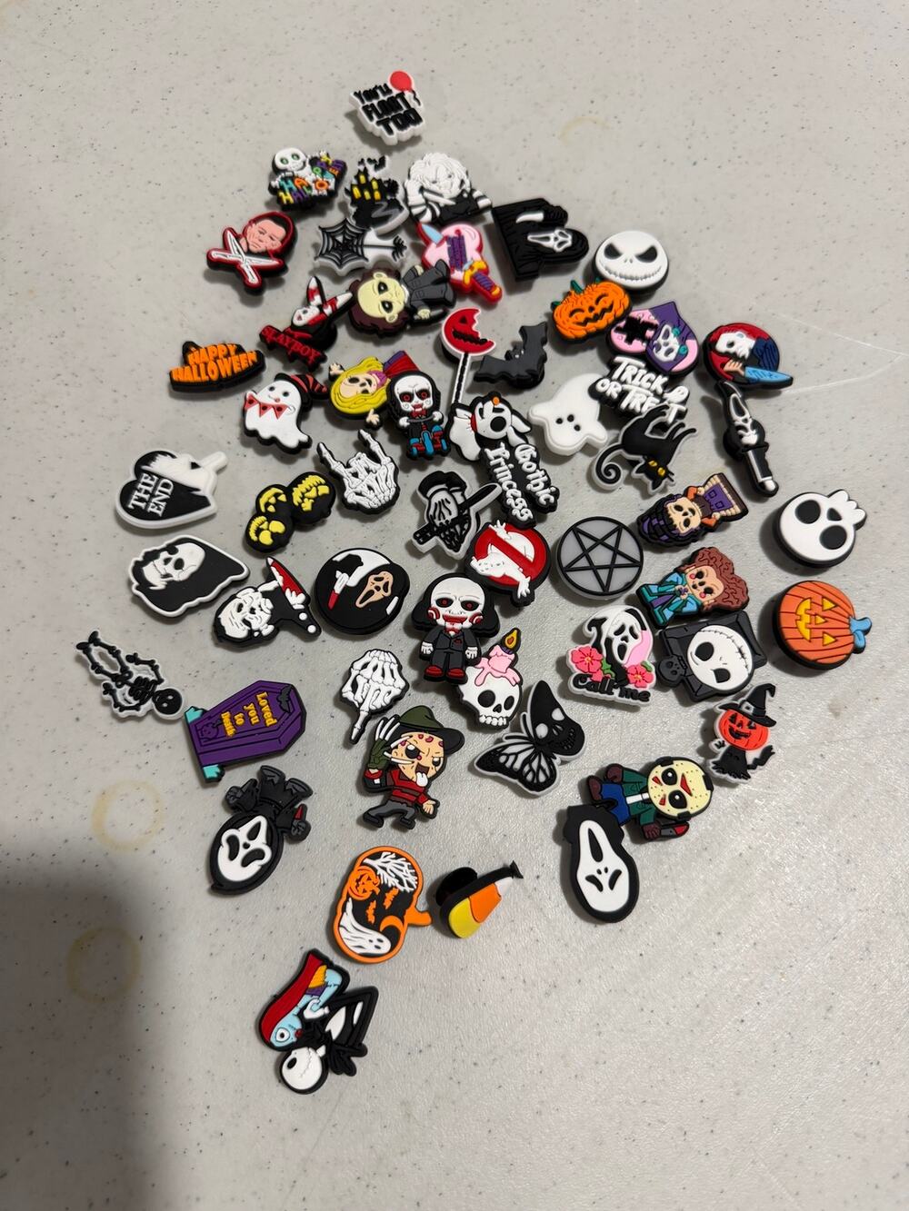 55 Pcs Shoe Charms for Clog, DIY Shoe & Bag Charms- Halloween
